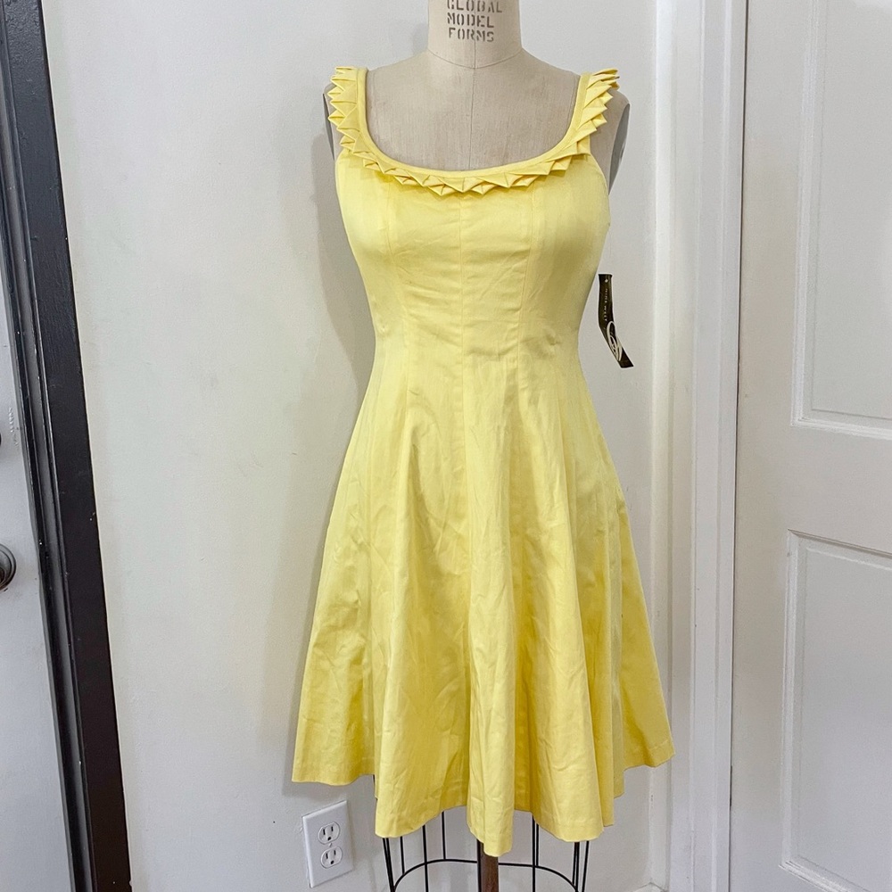 Nine West Yellow A Line Sundress